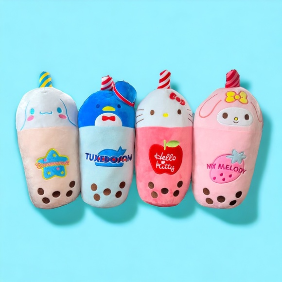 Sanrio Hello Kitty and Friends Hello Kitty Boba Drink with Straw Kawaii Plushie - Picture 3 of 3